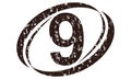 Number 9 Rough Logo