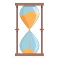 Number sand clock icon cartoon vector. Web clock Royalty Free Stock Photo