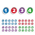 Number set label vector Royalty Free Stock Photo
