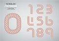 Number set of numbers Logo or icon rope concept