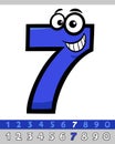 Number seven funny cartoon character