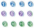 Number sign icons