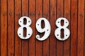 Number 898 sign Royalty Free Stock Photo