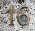 Number sixteen Royalty Free Stock Photo