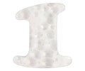 Number 1, soap foam background. Top view Royalty Free Stock Photo