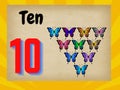 number 10 with spelling and picture countable for babies, kids, counting numbers posters printable for books and online - 1