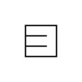 Number 3 square thin design symbol vector