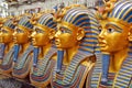 A number of statues of pharaohs in the gift shop Royalty Free Stock Photo