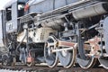 Steam driven train engine in Downtown Coppell Texas Royalty Free Stock Photo