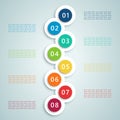 Number Steps Infographic 7 Royalty Free Stock Photo