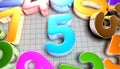 Number 5 3D. Royalty Free Stock Photo
