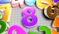 Number 8 3D. Royalty Free Stock Photo