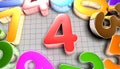 Number 4 3d. Royalty Free Stock Photo
