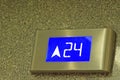 The number tells the 24th floor of the elevator