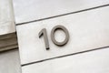 Number Ten on Building Royalty Free Stock Photo
