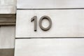 Number Ten on Building Royalty Free Stock Photo