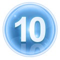 Number ten icon ice Royalty Free Stock Photo