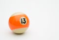 Number thirteen pool ball