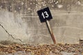 Number thirteen sign Royalty Free Stock Photo
