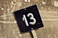 Number thirteen sign Royalty Free Stock Photo