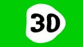 Number 30 thirty cartoon animation on White sphere green screen background