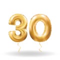 Number thirty metallic balloon Royalty Free Stock Photo