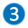Number three button
