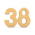 Number thrity eight on white background. Isolated 3D illustration Royalty Free Stock Photo