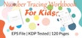 Number Tracing Workbook for Kids Ages 3 Royalty Free Stock Photo