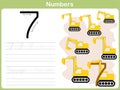 Number Tracing Worksheet: Writing 0-9