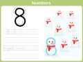 Number Tracing Worksheet: Writing 0-9