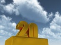 Number twenty Royalty Free Stock Photo