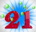 Number Twenty One Party Mean Adult Celebration Or Party