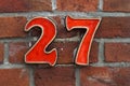 Number twenty seven - 27 Royalty Free Stock Photo