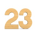 Number twenty three on white background. Isolated 3D illustration Royalty Free Stock Photo