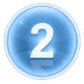 Number two icon ice Royalty Free Stock Photo