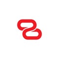 Number two letter z infinity overlap logo vector Royalty Free Stock Photo