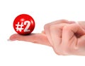 Number two sign on finger Royalty Free Stock Photo