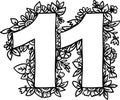 Number 11, vector design element