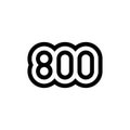 Number 800 vector icon design