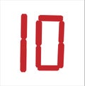 Number 10 Vector Illustration Royalty Free Stock Photo