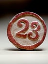 Number 23 vintage lotto piece