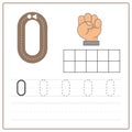 Number writing practice 0 Royalty Free Stock Photo