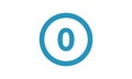 Number zero button vector image Royalty Free Stock Photo
