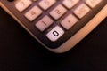 Number zero key of the keyboard of a scientific calculator Royalty Free Stock Photo