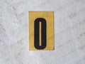 Number zero, meaning nought Royalty Free Stock Photo