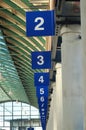 Numbered Bays at Bus Station Royalty Free Stock Photo