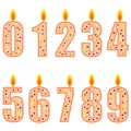 Numbered birthday candles