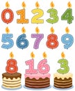 Numbered Birthday Candles Royalty Free Stock Photo