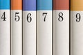 Numbered Books in a Row Royalty Free Stock Photo